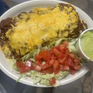 Supreme burrito with chili and cheese