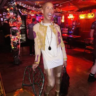 Just me being me and loving the music and my time at Charlie's Star Lounge!