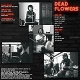 a black and white photo of the band