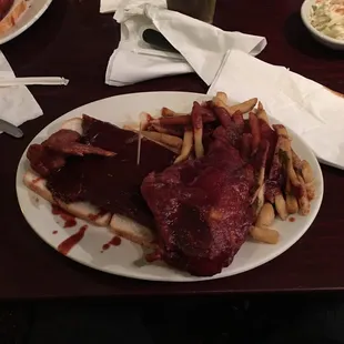 1/4 slab with a breast and wing.