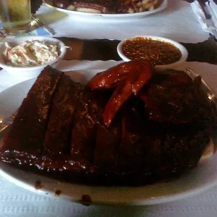 Combo - 1/2 Slab, with beans and slaw