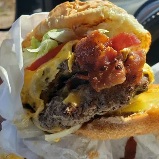 Double Bacon Cheeseburger!
