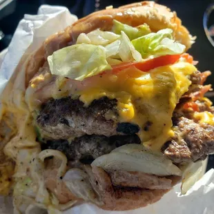 Double Bacon Cheeseburger!
