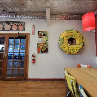 Giant donut sculpture