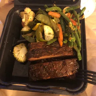 1 meat plate with vegetables from UberEats