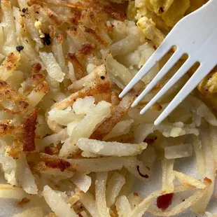 Undercooked hash browns