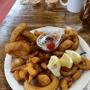 Popcorn shrimp and onion rings  2/5/23