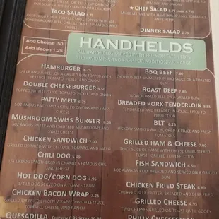 Charlie's Menu Page 2