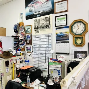 The white board where the daily orders are.