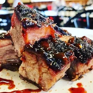 a piece of meat on a plate