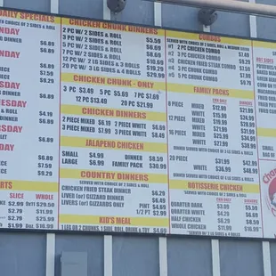 Menu taken 7.29.2016