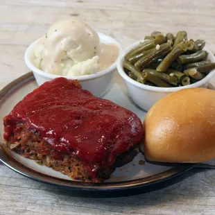 Our delicious homemade meatloaf is served on Sunday, Monday, and Friday!