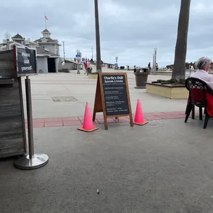 a chalk board with a menu on it