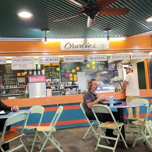 customers sitting at tables