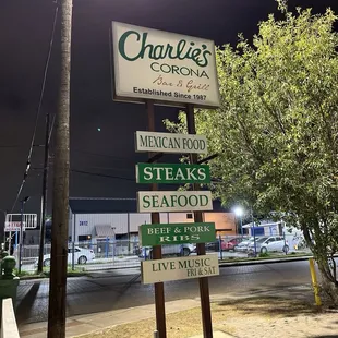 Roadside sign