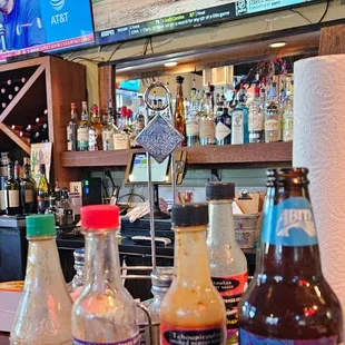 Choose your hot sauce; Abita Purple Haze Lager Raspberry