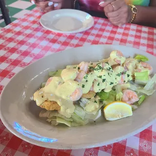 Fried Green Tomatoes w/ Shrimp