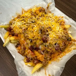 a cheesy loaded french fries
