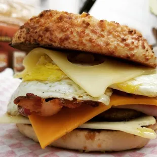 The Heart Attack..... not on the menu!! Best Breakfast sandwich around!!