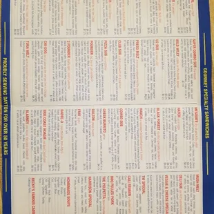 These are our specialty sandwiches, we also offer a variety of German products. Our beer and wine selection is very unique!!!