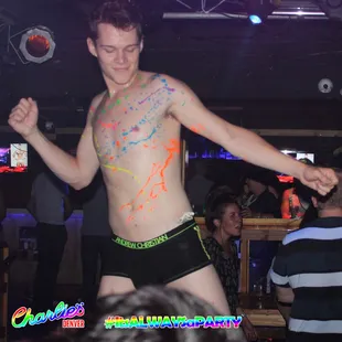 Sexy Go-Go Boys on our Neon Friday Dance Party