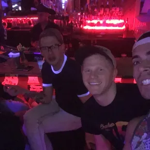 Hanging out on a Monday night! Friends, drinks and boys in undies.. I'd say we are just fine!