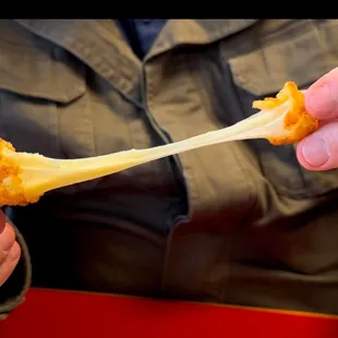 Cheese Curds..... cheese pull is on point!!
