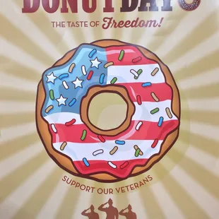National Donut Day! Help our veterans every time you buy a donut!