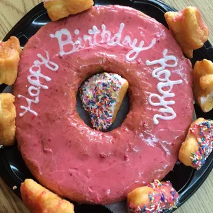 HUGE birthday cake donut!