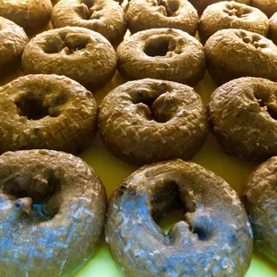 Blueberry cake donuts! A customer favorite! Tastes like warm blueberry muffins!