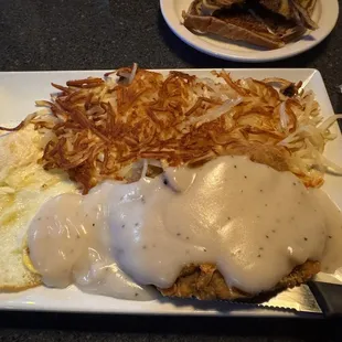Country Fried Steak and Eggs
