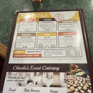the menu