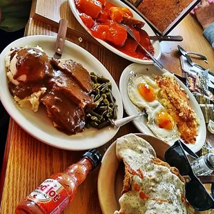 Pot Roast, Pork Loin me Double Country Fried Steak n Eggs Wonderful