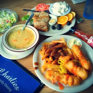 Cheapest prices anywhere, fantastic Fish with Clam Chowder n Salad 10 Bucks