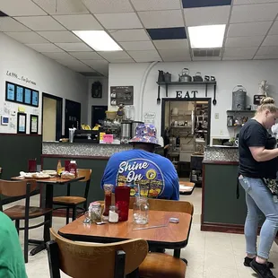 Inside - booths and tables