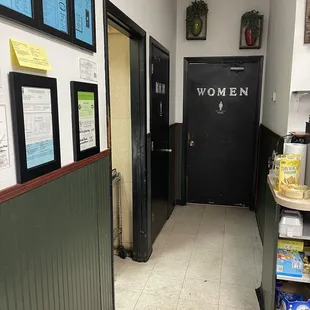 Washrooms at the back
