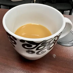 a cup of coffee