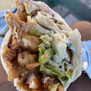 Shrimp super burrito
