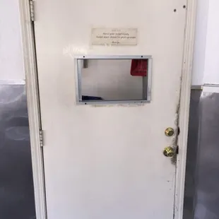 a door with a sign on it