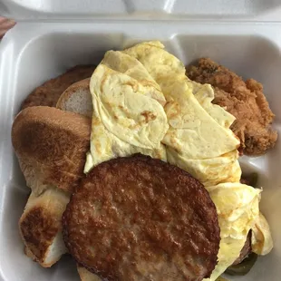 My husband's breakfast for $5.99