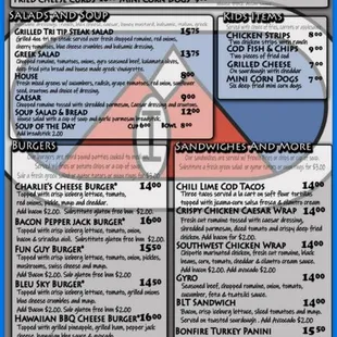Updates summer 2021 menu