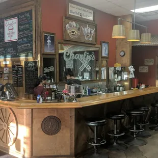 View of bar and order area