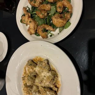 artichokes and bang bang shrimp