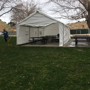 One of our many tents.