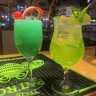 Some of the St Patrick&apos;s day cocktails: Shamrock Mimosa &amp; a Lucky Spritzer