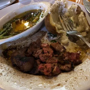 so the steak wasn&apos;t that big to have that much that you can not eat. Save your money... come for the great people and drinks.