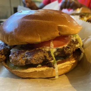 Blue cheese burger masterpiece!