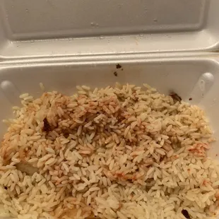 Over Rice yuck (mostly rice) with no green beans!  Simple request!