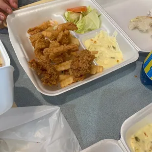 8 fried shrimp fries or fried rice for 6.59