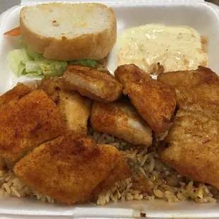 Large Fish w/ shrimp fried rice 7.59 *spicy